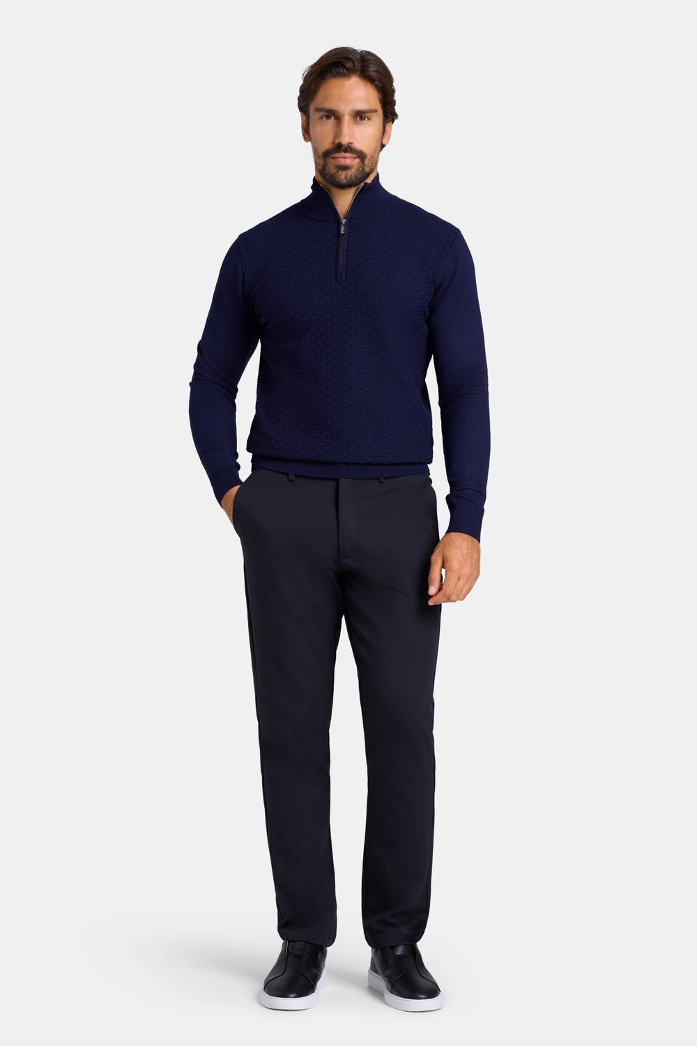 THE MARCELLO QUARTER ZIP SWEATER