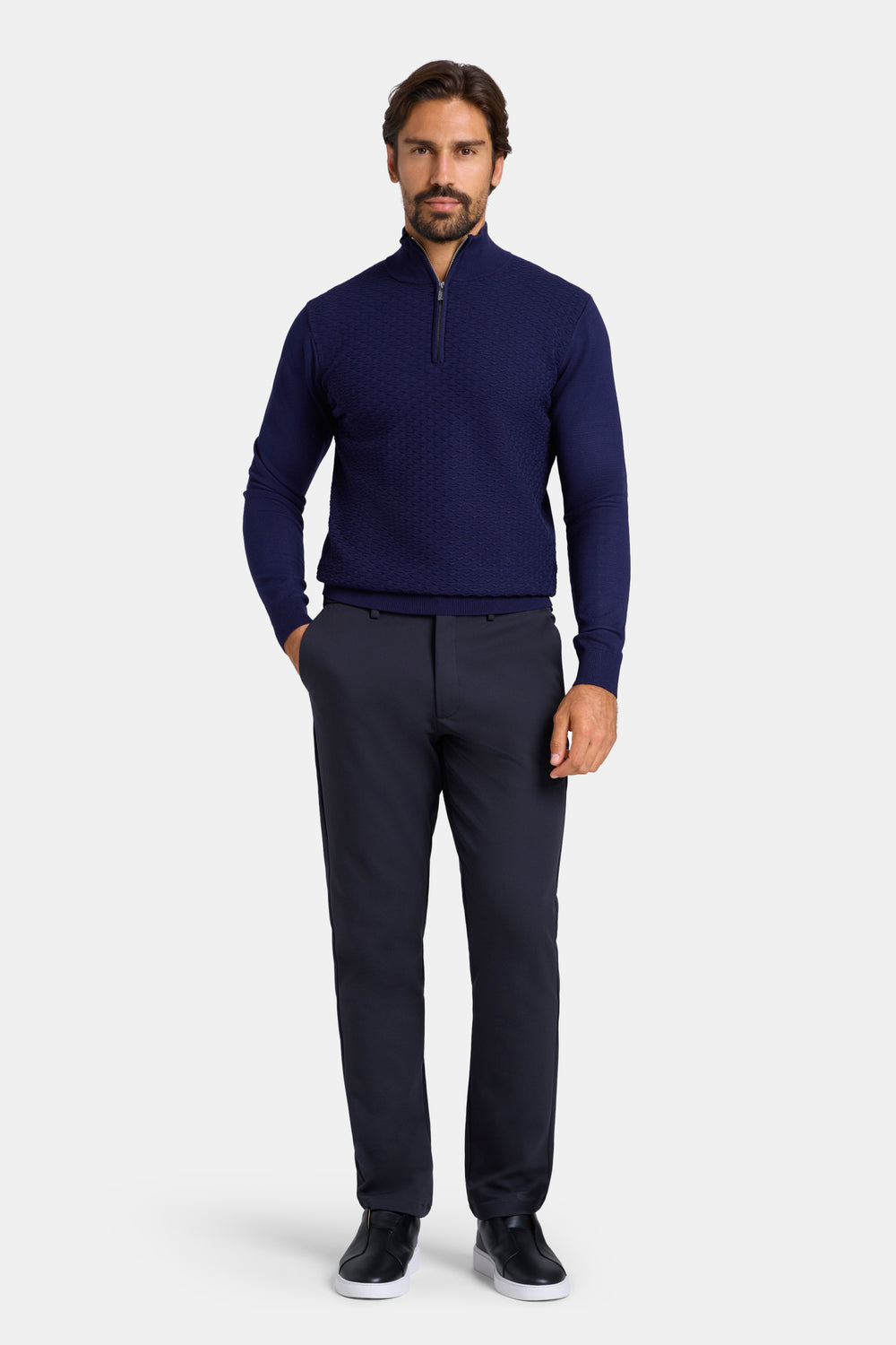 THE MARCELLO QUARTER ZIP SWEATER