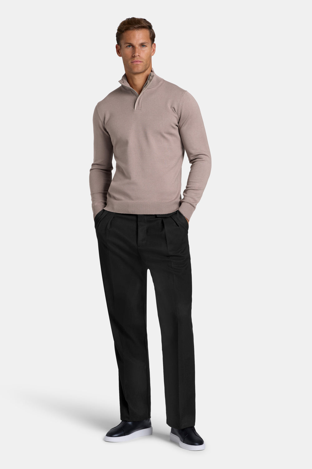 THE FINEZZA QUARTER ZIP SWEATER