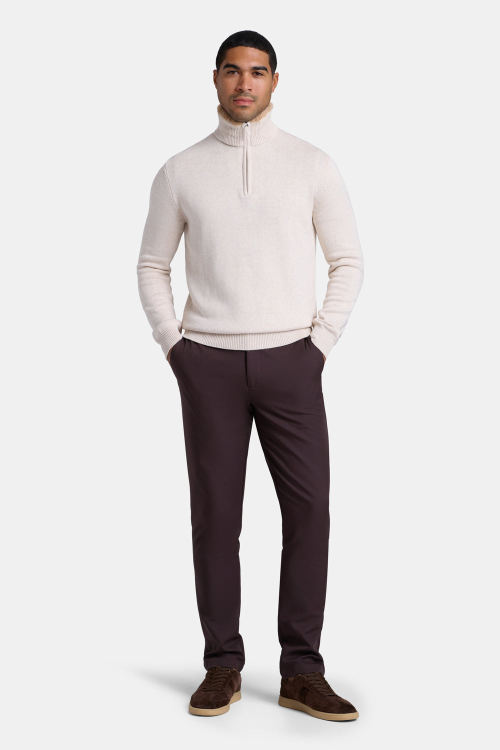 THE FIRELLO QUARTER ZIP SWEATER