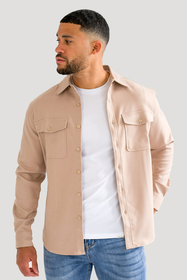 THE DANTE OVERSHIRT - CREMA IRLANDESE