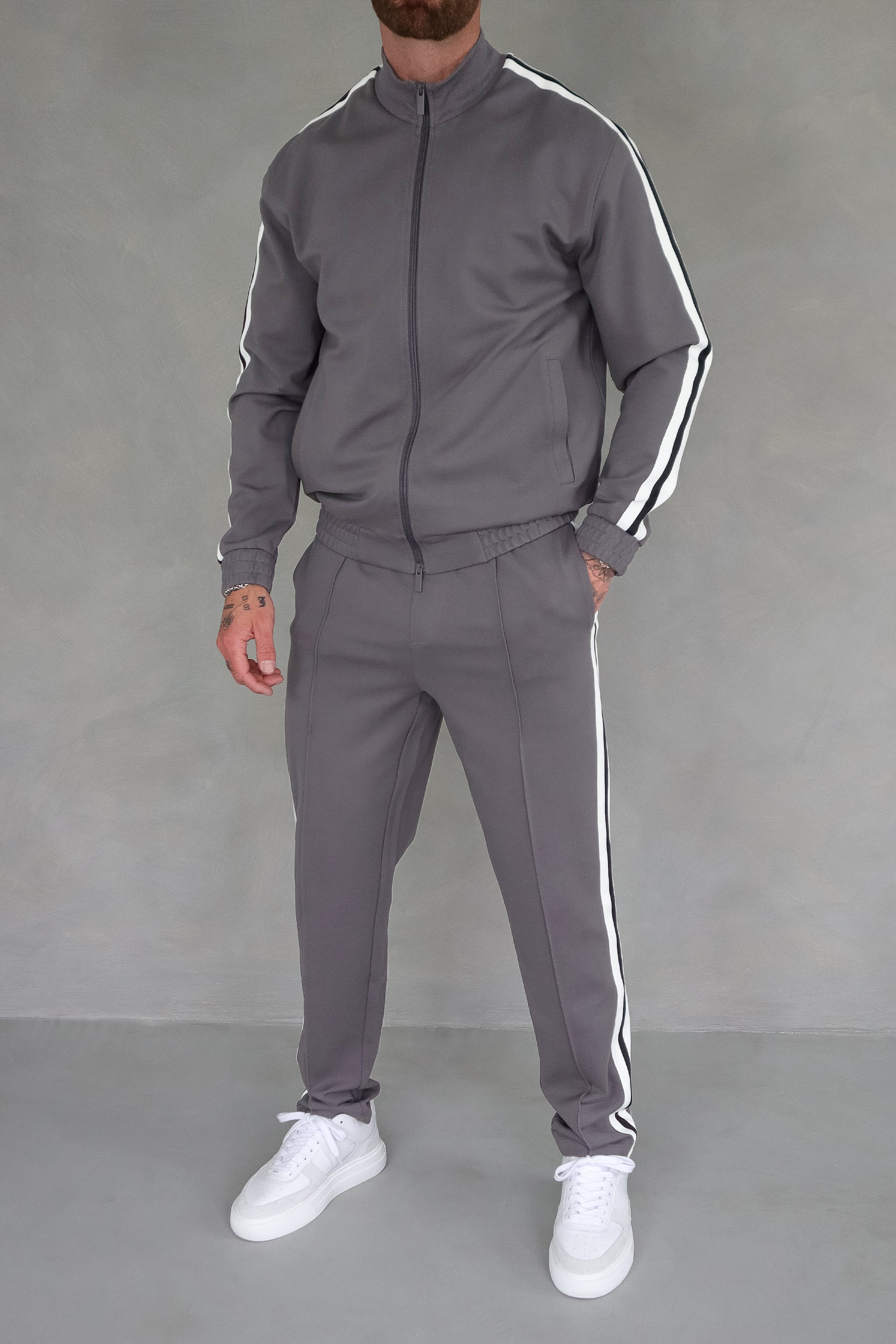 The Tape Tracksuit - Charcoal Grey