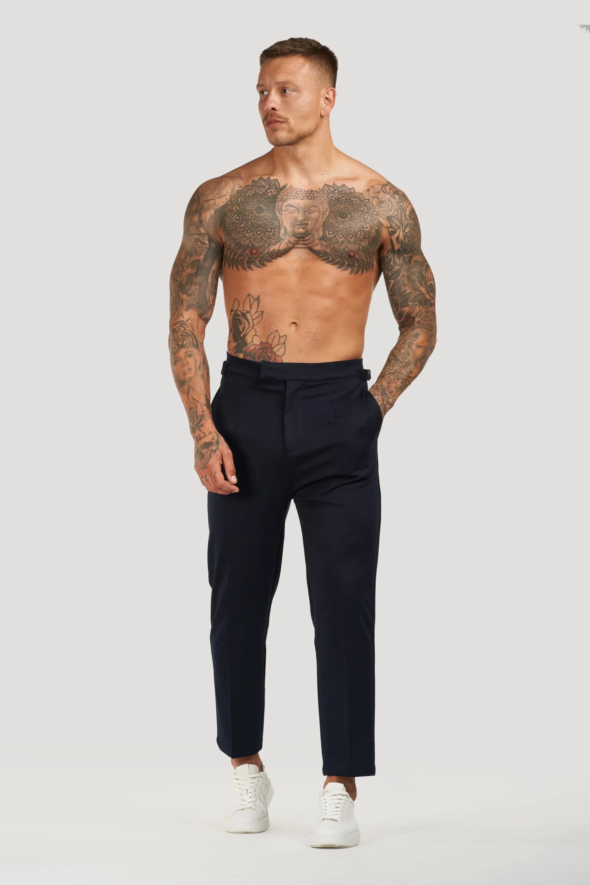 THE ALESSIO TROUSERS - NAVY BLUE - ICON. AMSTERDAM