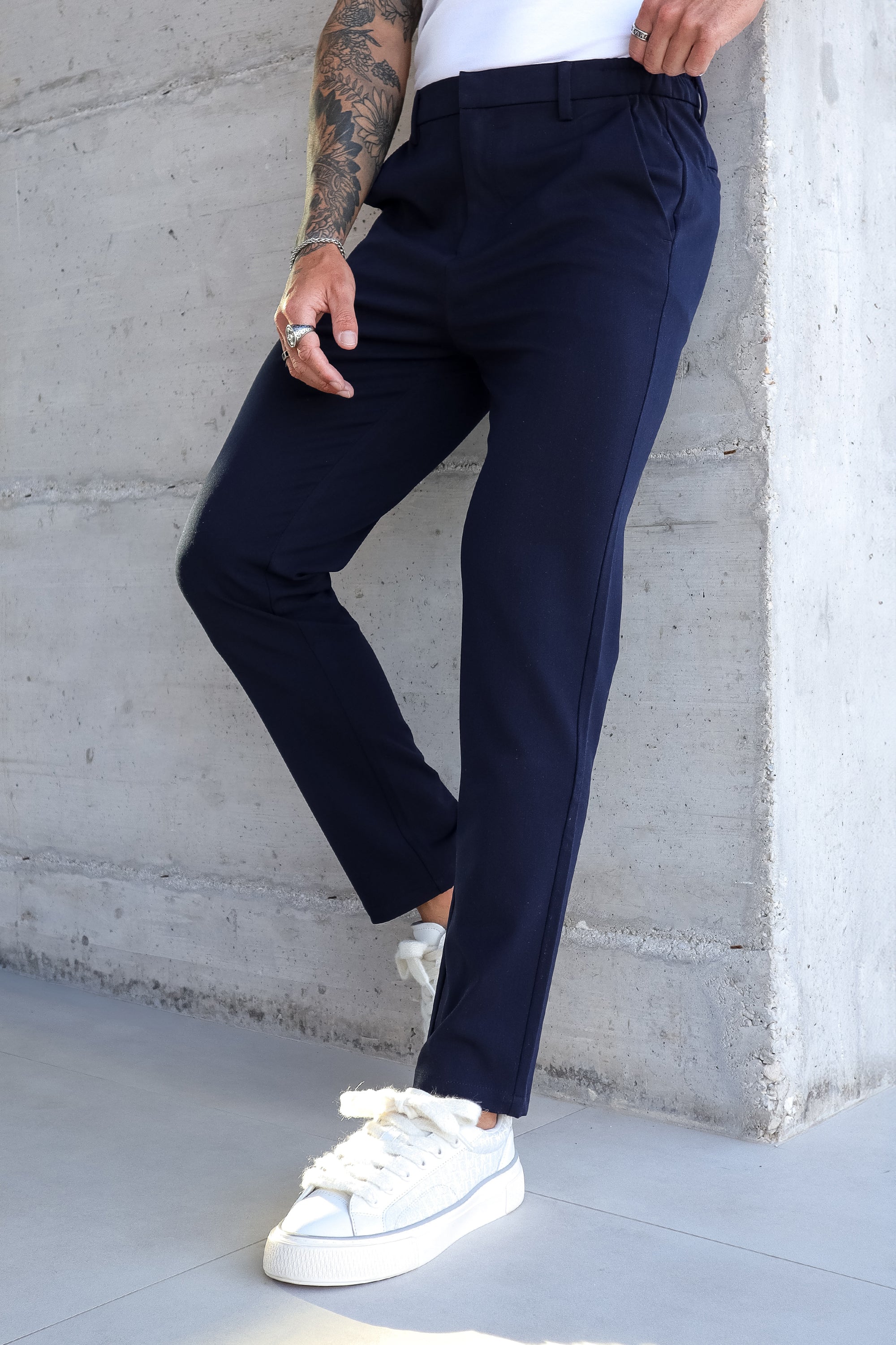 THE SILVIO TROUSERS - NAVY BLUE