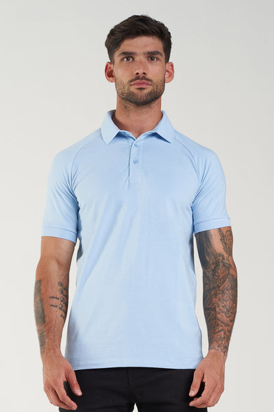THE MUSCLE BUTTON POLO - LIGHT BLUE - ICON. AMSTERDAM