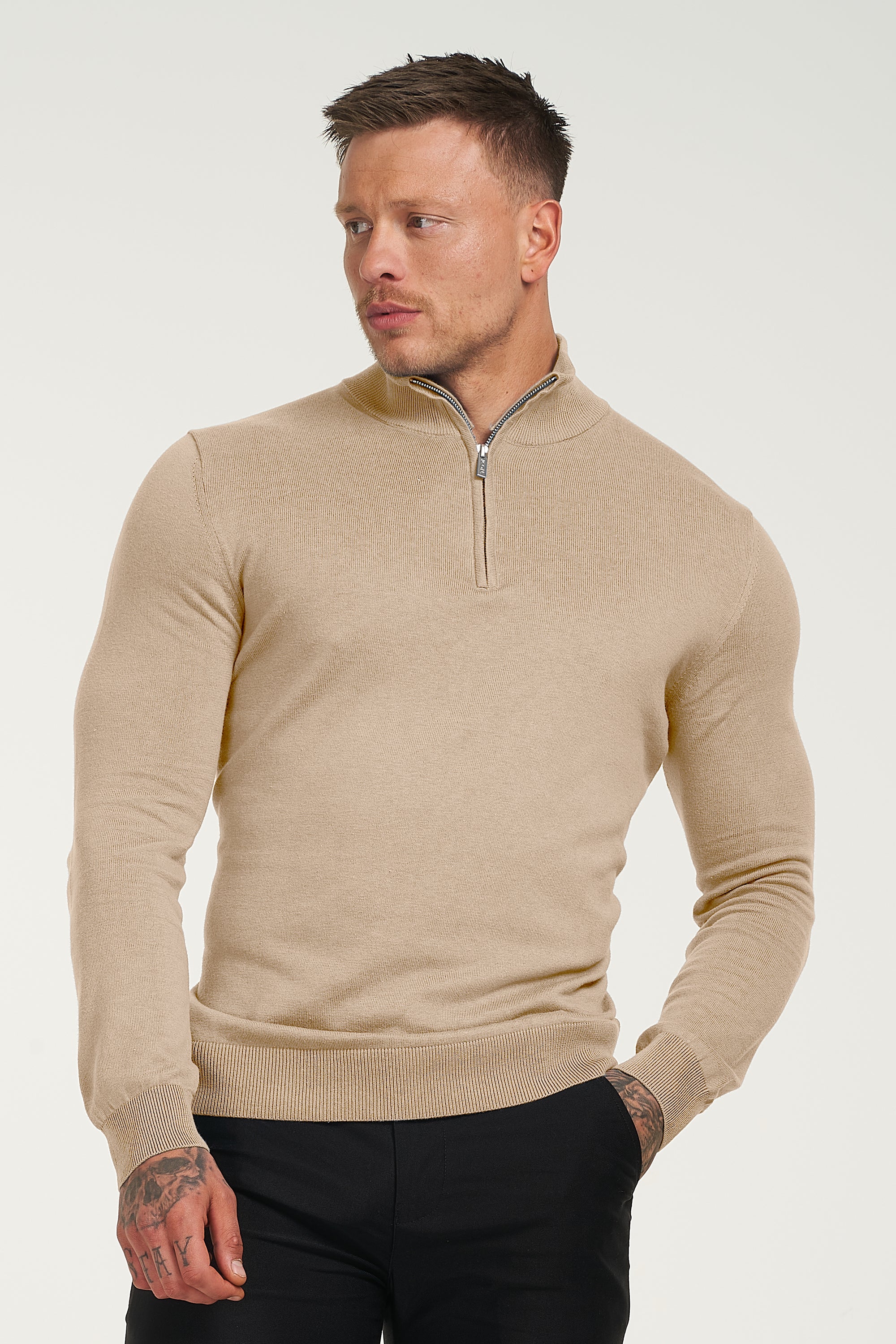 THE SANTONI HALF ZIP - IRISH CREAM