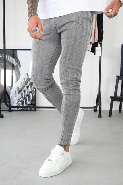 THE CHEVRON TROUSERS - GREY - ICON. AMSTERDAM
