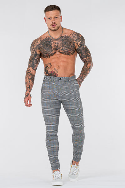 THE SIGNATURE TROUSERS - GREY/BLACK - ICON. AMSTERDAM