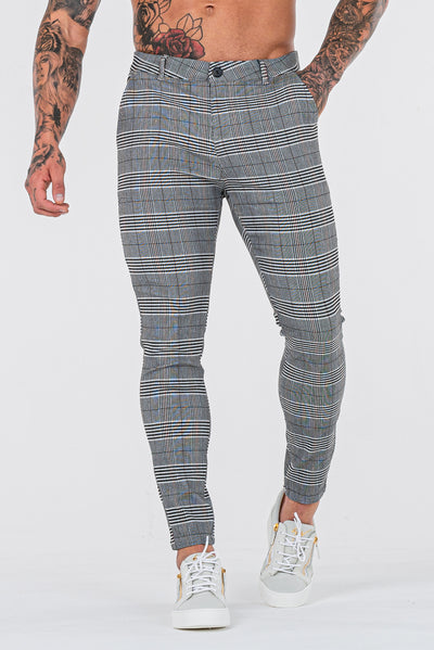 THE SIGNATURE TROUSERS - GREY/BLACK - ICON. AMSTERDAM