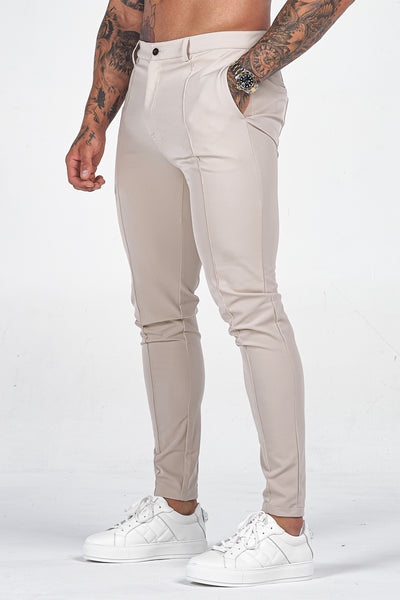 THE VOCO TROUSERS - STONE - ICON. AMSTERDAM